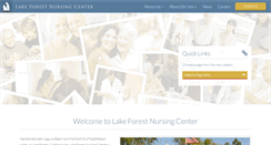 Desktop Screenshot of lakeforestnursingcenter.com